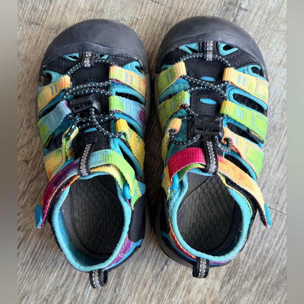 KEEN Newport H2 Kids Sandals Tie Dye Water Hiking Shoes Size 10